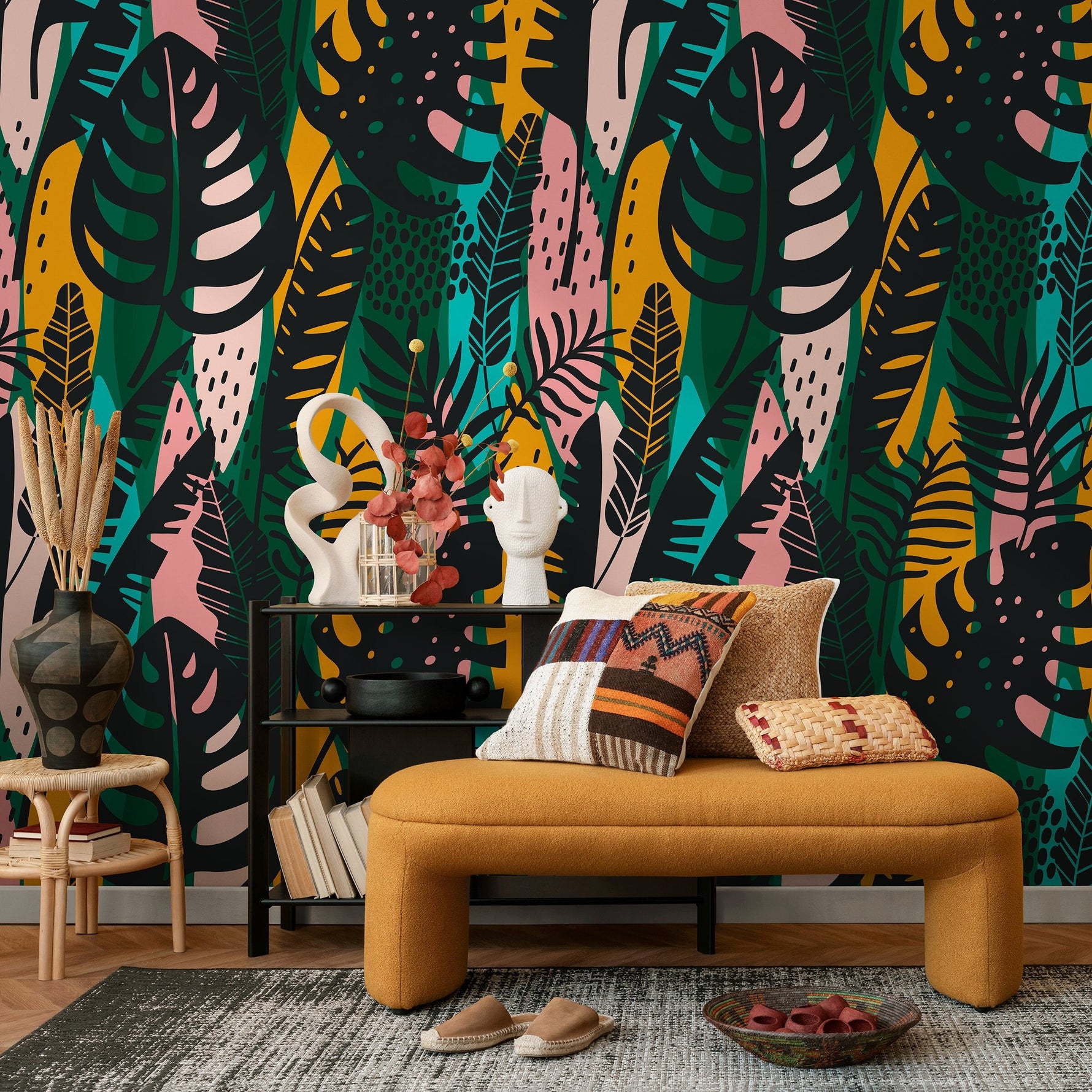 Botanical wallpaper sample detail